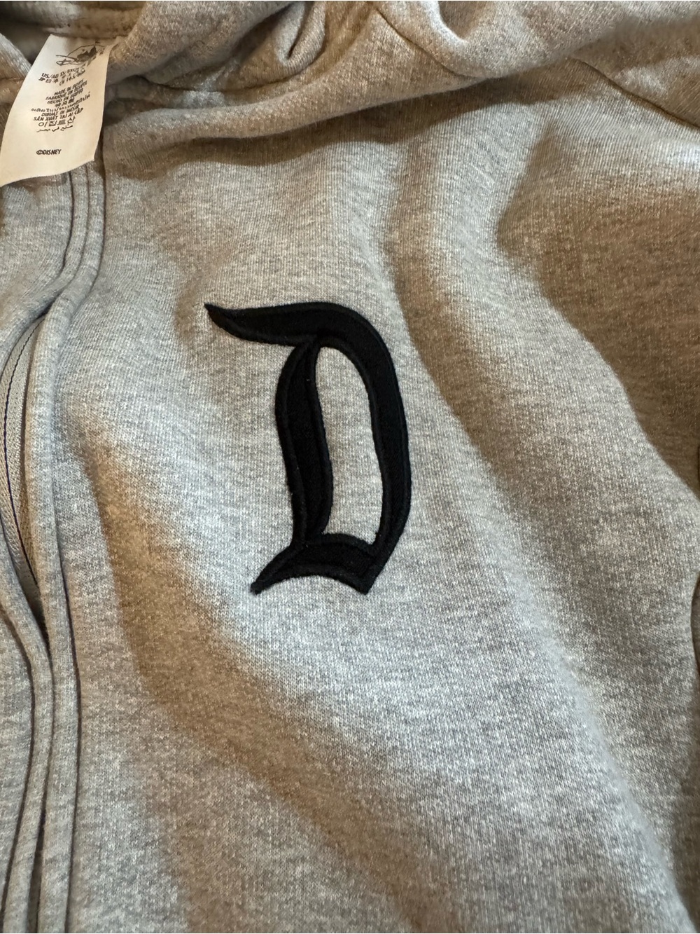 Grey Disneyland Logo Hoodie. Unisex xs. Name Jennifer embroidered on it. - Picture 5 of 6
